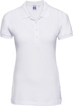 Russell Dames/dames Stretch Short Sleeve Polo Shirt (Wit)