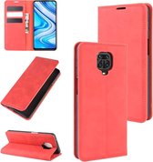 Voor Geschikt voor Xiaomi Redmi Note 9 Pro / Note 9S / Note 9 Pro Max Retro-skin Business magnetische zuig lederen tas met houder & kaartsleuven & portemonnee (rood)