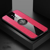 Voor OPPO Reno Z XINLI stiksels Textue schokbestendig TPU beschermhoes met ringhouder (rood)