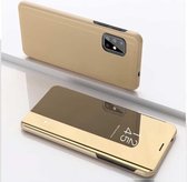 Voor Xiaomi Mi 10 Lite vergulde spiegel horizontale flip lederen tas met houder (goud)