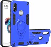 Voor Xiaomi Redmi Note 5 Pro 2 in 1 Armor Knight Series PC + TPU beschermhoes met onzichtbare houder (donkerblauw)