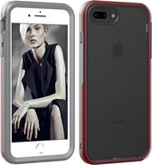 Voor iPhone 7 Plus / 8 Plus TPU + PC Poolse behuizing Val- en schokbestendig en krasbestendig (grijs + rood)