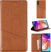 Voor Samsung Galaxy A70 MUXMA MX109 horizontale flip lederen tas met houder en kaartsleuf en portemonnee (bruin)