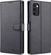 Voor Samsung Galaxy A02s (EU-versie) AZNS Kalfsstructuur Horizontale flip lederen tas met houder & kaartsleuven & portemonnee & fotolijst (zwart)