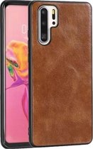 Voor Huawei P30 Pro Crazy Horse Getextureerd Kalfsleer PU + PC + TPU Case (Bruin)