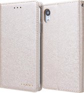 Voor iPhone XR CMai2 Zijde Textuur Horizontaal Flip Leren Case met Houder & Kaartsleuven & Fotolijst & Portemonnee (Lichtgoud)