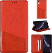 Voor iPhone XR MUXMA MX109 horizontale flip lederen tas met houder en kaartsleuf en portemonnee (rood)