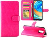 Voor Xiaomi Redmi Note 9 Pro / Note 9S Crazy Horse Texture Leather Horizontale Flip beschermhoes met houder & kaartsleuven & portemonnee & fotolijst (Rose Red)