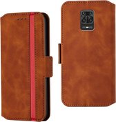 Voor Xiaomi Redmi Note 9 Pro / Note 9S / Note 9 Pro Max Retro Frosted Oil-side horizontale flip lederen tas met houder en kaartsleuven (bruin)