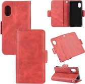 Voor Rakuten mini Dual-side magnetische gesp Horizontale flip lederen tas met houder & kaartsleuven en portemonnee (rood)
