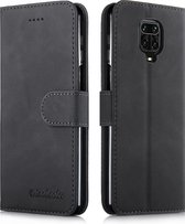 Voor Xiaomi Redmi Note 9S / 9 Pro / 9 Pro Max Diaobaolee Pure Fresh Texture Horizontale flip lederen tas met houder & kaartsleuf & portemonnee & fotolijst (zwart)