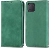 Voor Samsung Galaxy Note10 Lite / A81 Retro Skin Feel Business Magnetische Horizontale Flip Leren Case met Houder & Kaartsleuven & Portemonnee & Fotolijst (Groen)