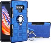 Voor Galaxy Note 9 2 in 1 Cube PC + TPU beschermhoes met 360 graden draaien zilveren ringhouder (blauw)