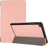 3-vouw huidtextuur horizontaal flip TPU + PU lederen tas met houder voor Samsung Galaxy Tab A 8.0 (2019) T290 / T295 (roze)