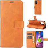 Voor Samsung Galaxy M51 Retro Kalfspatroon Gesp Horizontale Flip Leren Case met Houder & Kaartsleuven & Portemonnee (Geel)