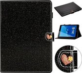 Voor Huawei MediaPad T3 7.0 Glitter Poeder Liefde Gesp Horizontale Flip Leren Case met Houder & Kaartsleuven (Zwart)