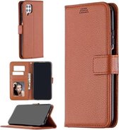 Voor Huawei P40 Lite Litchi Texture Horizontale Flip Leren Case met Houder & Kaartsleuven & Portemonnee & Fotolijst (Bruin)