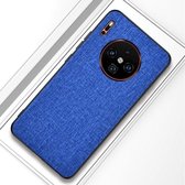 Voor Huawei Mate 30 schokbestendige stoffen textuur PC + TPU beschermhoes (donkerblauw)