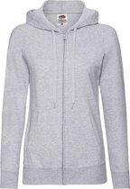 Fruit Of The Loom Dames Getailleerd Lichtgewicht Hoodie Dames met Capuchon(240 GSM) (Heather Grijs)