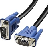 Câble VGA - Câble de moniteur VGA - VGA vers VGA - 1,5 mètre - Zwart/ Blauw