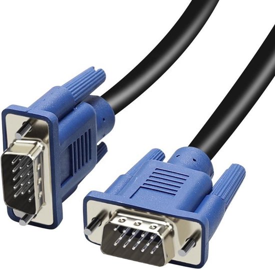 VGA Kabel - VGA Monitor kabel - VGA naar VGA - 1.5 Meter - Zwart/Blauw |  bol.com