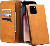 PU + TPU horizontaal lederen flip-hoesje met houder en kaartsleuven en portemonnee voor iPhone 11 Pro (kaki)