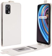 Voor Oppo Realme X7 R64 Texture enkele verticale flip lederen beschermhoes met kaartsleuven en fotolijst (wit)