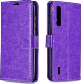 Voor Xiaomi Mi 9 Lite / CC9 Crazy Horse Texture Horizontale flip lederen tas met houder & kaartsleuven & portemonnee & fotolijst (paars)