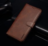 Voor Huawei Y9 2019 GUSSIM zakelijke stijl horizontale flip lederen tas met houder & kaartsleuven & portemonnee (bruin)