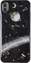 Universe Planet TPU beschermhoes voor iPhone X & XS (universeel hoesje C)