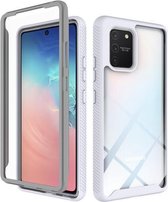 Voor Samsung Galaxy S10 Lite Starry Sky Solid Color Series schokbestendige pc + TPU beschermhoes (wit)