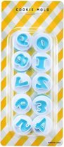 2 sets kleine hoofdletters en kleine letters alfanumerieke biscuitpersvorm Spring Press Mold, specificatie: cijfers