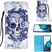 Voor Samsung Galaxy 21+ 5G 3D Schilderen Horizontale Flip Leren Case met Houder & Kaartsleuf & Portemonnee & Lanyard (Fantasie Windgong)