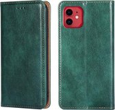 Voor iPhone 11 PU + TPU Glanzende olie Effen kleur Magnetisch horizontaal Flip lederen hoesje met houder & kaartsleuf & portemonnee (groen)