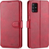 Voor Samsung Galaxy A71 AZNS Kalfsstructuur Horizontale flip lederen tas, met houder & kaartsleuven & portemonnee & fotolijst (rood)