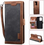 Voor Galaxy S20 Ultra Retro Splicing Horizontale Flip lederen tas met kaartsleuven & houder & portemonnee (grijs)