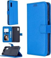 Voor Samsung Galaxy Xcover Pro Litchi Texture Horizontale Flip Leren Case met Houder & Kaartsleuven & Portemonnee & Fotolijst (Blauw)