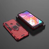 Voor Galaxy A70e PC + TPU schokbestendige beschermhoes met magnetische ringhouder (rood)