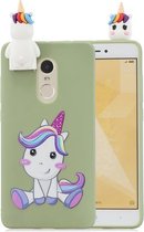 Voor Xiaomi Redmi Note 4 / 4X Cartoon schokbestendige TPU beschermhoes met houder (eenhoorn)