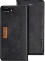 Voor iPhone 7 Plus / 8 Plus LC.IMEEKE LC-001-serie PU + TPU kleuraanpassing Frosted horizontale flip lederen hoes met houder en kaartsleuf (zwart)