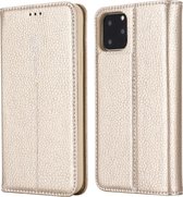 Voor iPhone 11 GEBEI PU + TPU horizontale flip-beschermhoes met houder en kaartsleuven (goud)