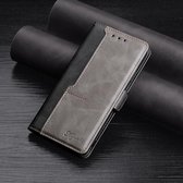Voor Huawei P Smart 2021 Contrasterende kleur Zijgesp Horizontale flip lederen tas met beugel & kaartsleuf & portemonnee (zwart)