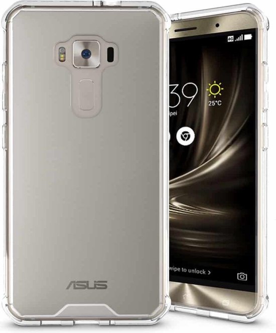 Voor Asus Zenfone 3 Max ZC520TL acryl + TPU transparant pantser beschermhoes (transparant)