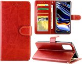 Voor OPPO Realme 7 Pro Crazy Horse Textuur Lederen Horizontale Flip Beschermhoes met Houder & Kaartsleuven & Portemonnee & Fotolijst (Bruin)