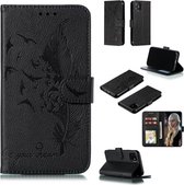 Veerpatroon Litchi Texture Horizontale Flip Leren Case met Portemonnee & Houder & Kaartsleuven voor iPhone 11 (Zwart)