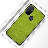 Voor OnePlus Nord N100 schokbestendige stoffen textuur PC + TPU beschermhoes (groen)
