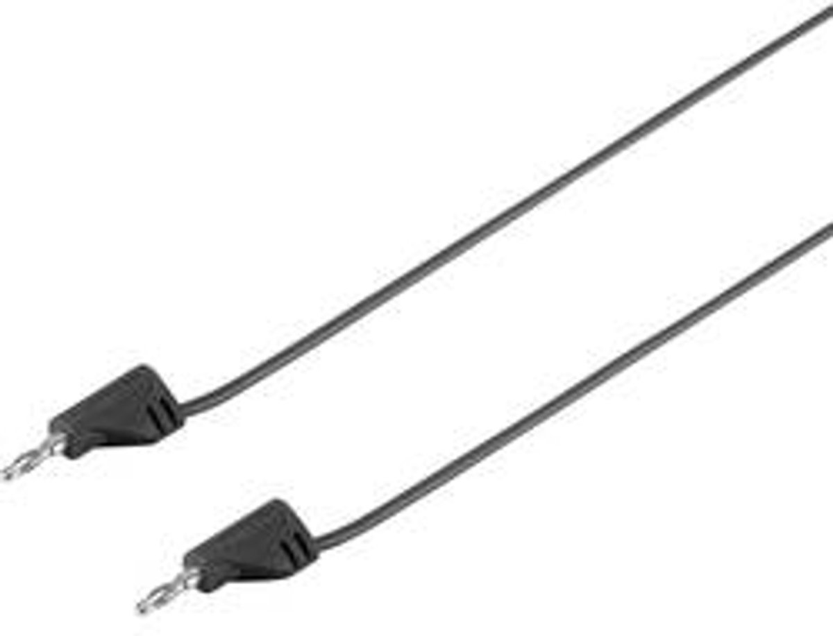 VOLTCRAFT MSB-200 Meetsnoer Banaanstekker 2 mm Banaanstekker 2 mm 0.60 m Zwart 1 stuk(s)