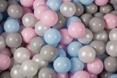 Ballenbakballen set 300 ballenbak ballen - Baby Blauw, Pastel Roze, Wit Pearl, Grijs