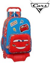 Schoolrugzak met Wielen 905 Cars Mc Queen Blauw Rood