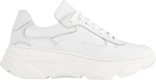 oxmox Witte leren chunky sneaker - Maat 36 | bol.com